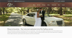 Desktop Screenshot of classylimousines.com.au